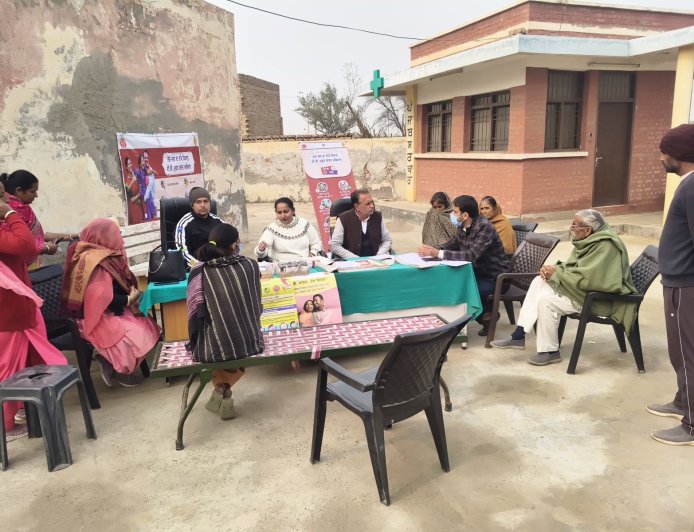 100 दिवसीय टीबी मुक्त भारत अभियान, खियोवाली ढाब में लगाया निकष्य शिविर